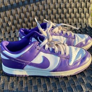 Nike Dunk Mens Purple and White Sneakers